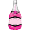 Rózsaszín pezsgős üveg héliumos lufi