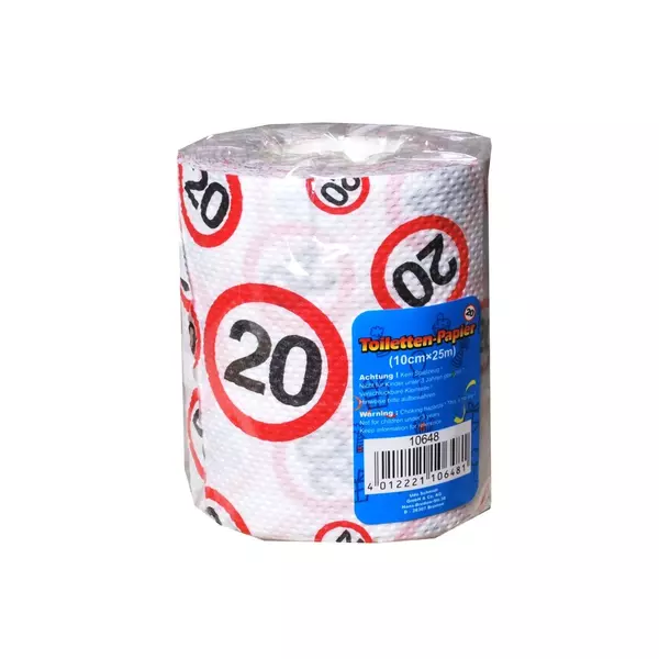 20 szülinapi sebességkorlátozós wc papír