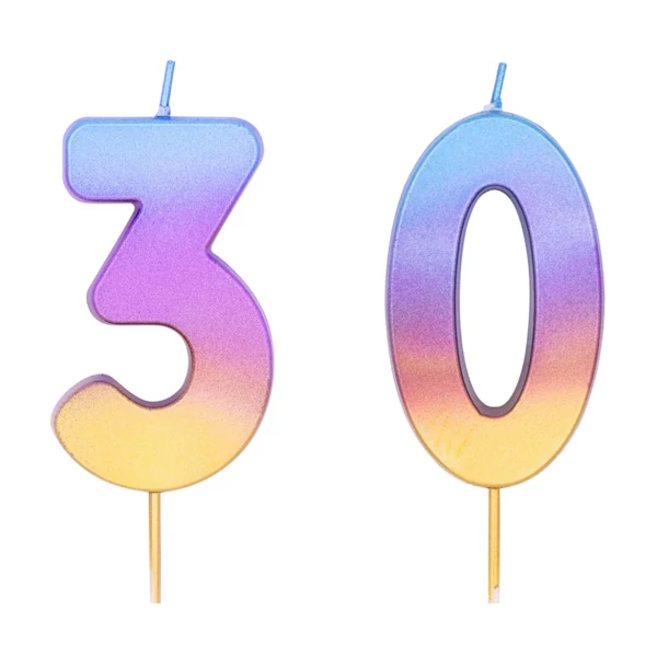 30-as színes ombre gyertya