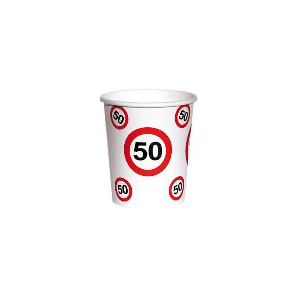 50. szülinapi sebességkorlátozó papír pohár 6 db