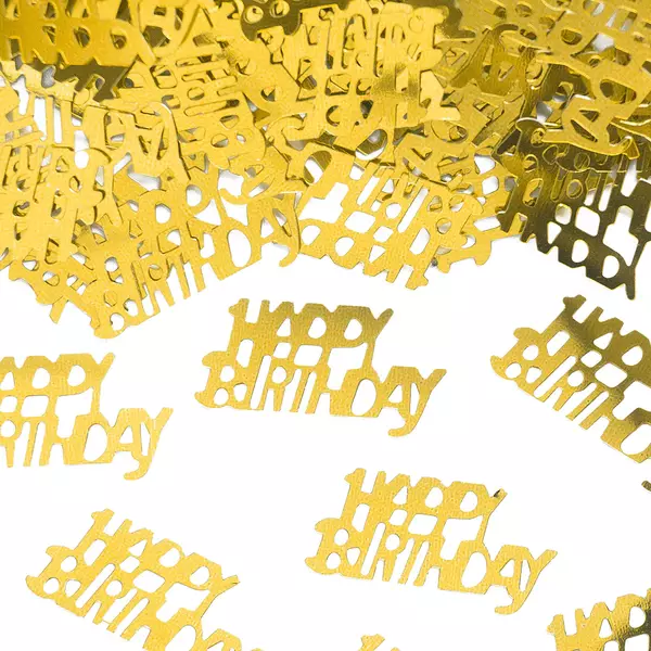 Arany happy birthday konfetti