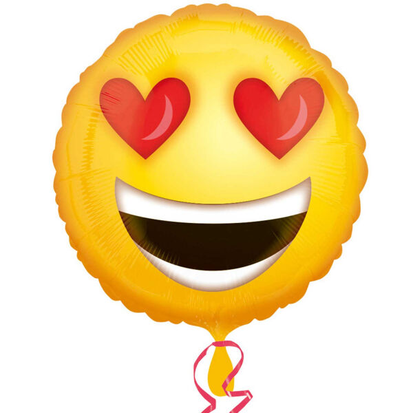 Szerelmes emoji héliumos lufi