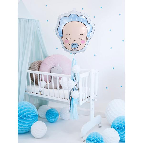 Kék baby arcos héliumos fólia lufi