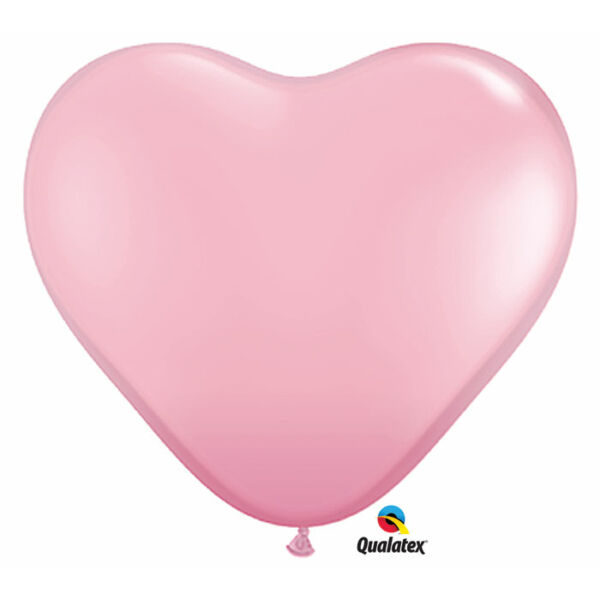 Rózsaszín szív lufi 38 cm