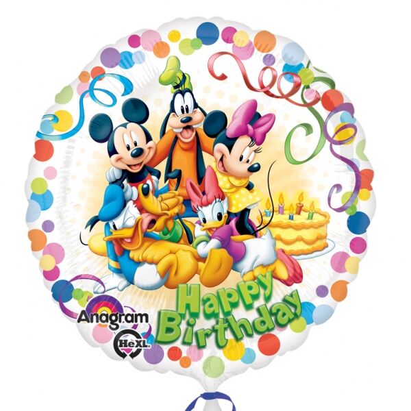 Mickey egér és barátai színes szülinapi héliumos lufi