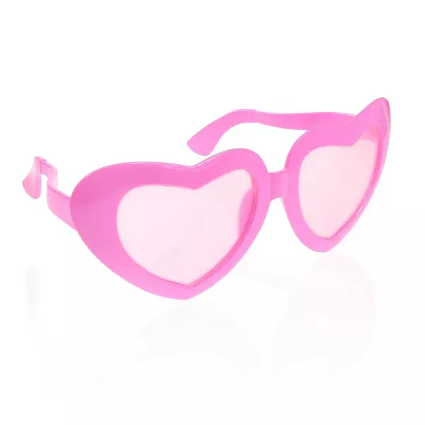 Nagy rózsaszín szív szemüveg