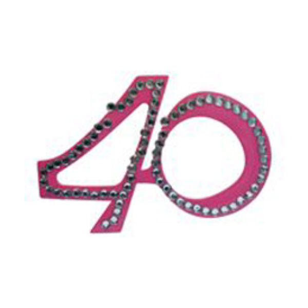 40. szülinapra pink strasszos szemüveg