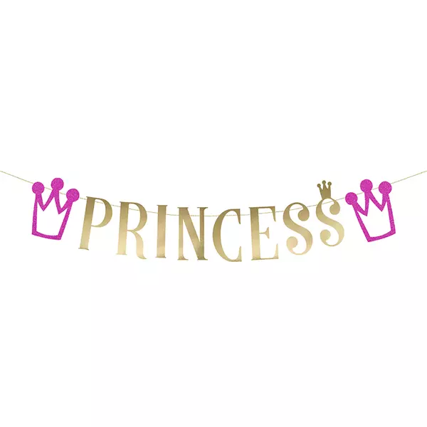Pink-arany princess felirat