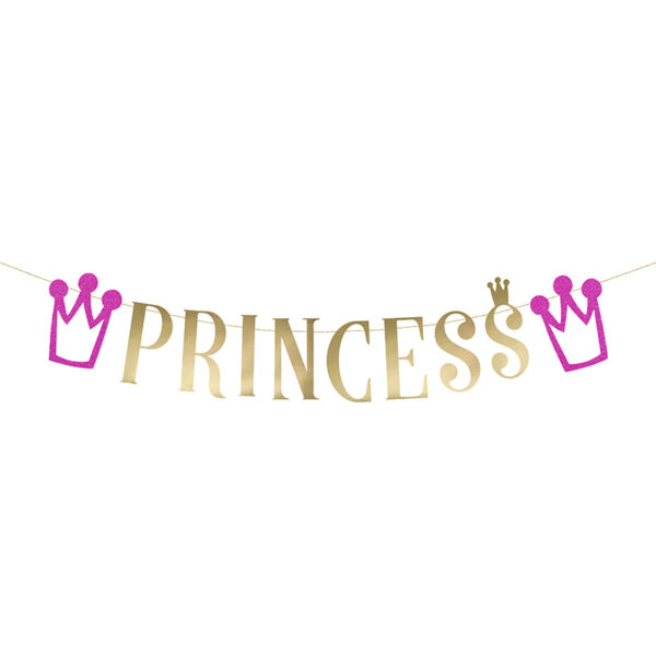 Pink-arany princess felirat