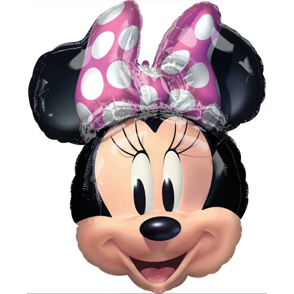 Pöttyös masnis minnie egér fej héliumos fólia lufi