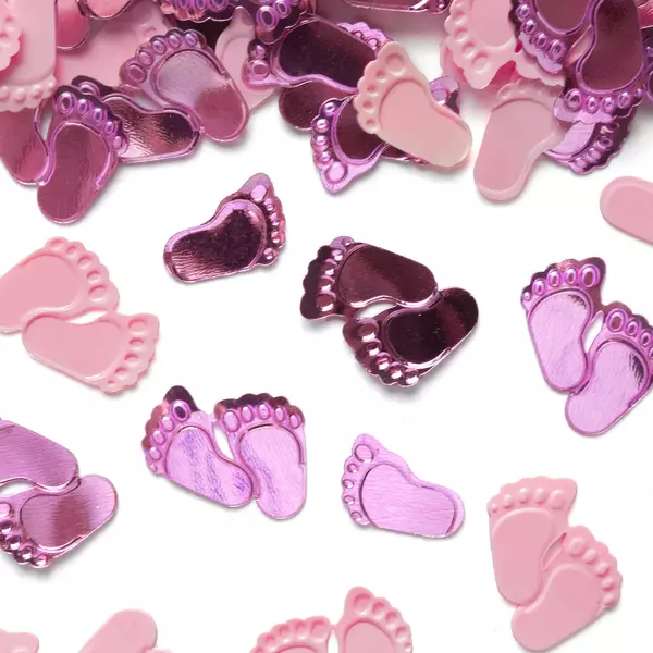 Rózsaszín baby lábacskás konfetti
