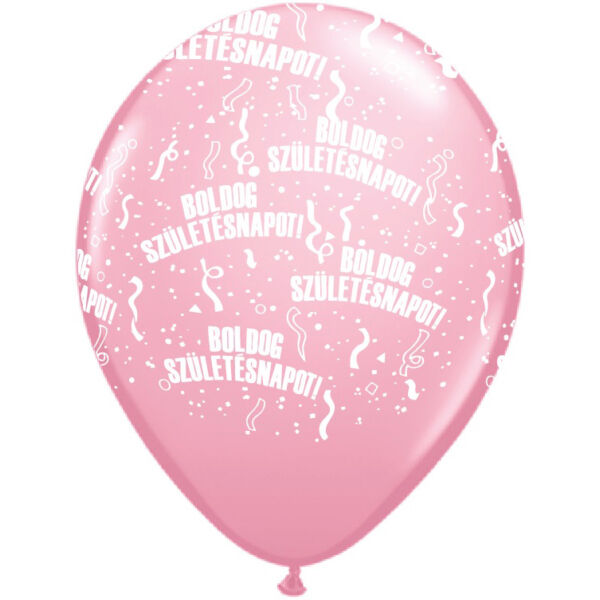 Rózsaszín boldog születésnapot lufi