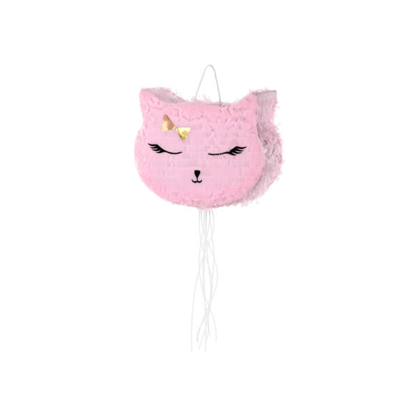 Rózsaszín cica fej pinata