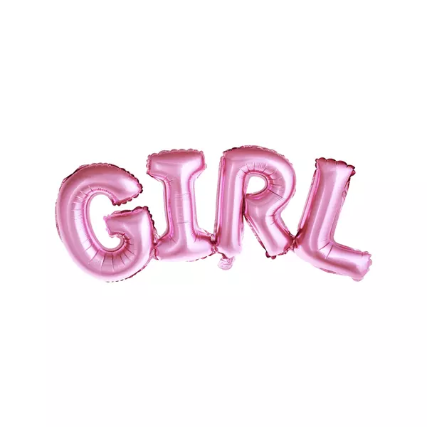 Rózsaszín girl levegős fólia betű lufi felirat
