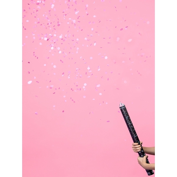Rózsaszín konfetti ágyú
