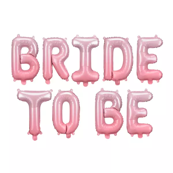 Rózsaszín ombre bride to be levegős fólia lufi felirat
