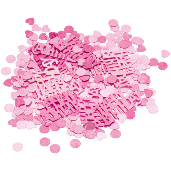 Rózsaszín szülinapi konfetti