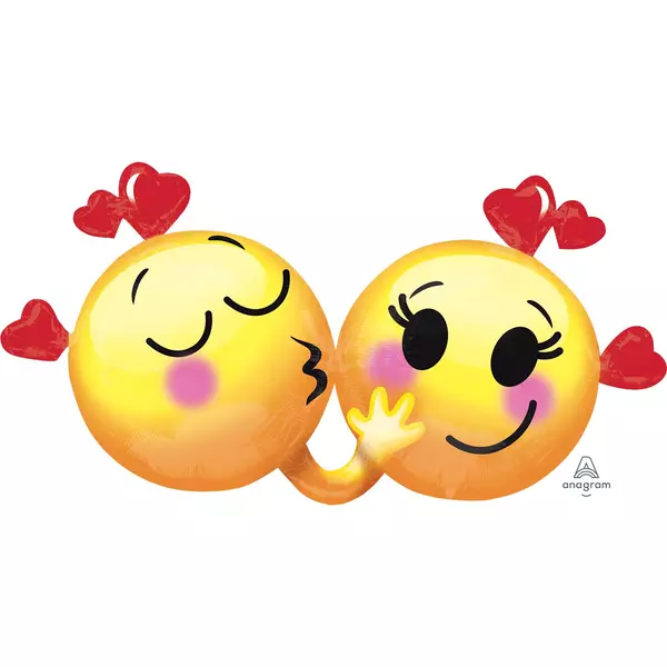 Szerelmes emoji pár héliumos lufi